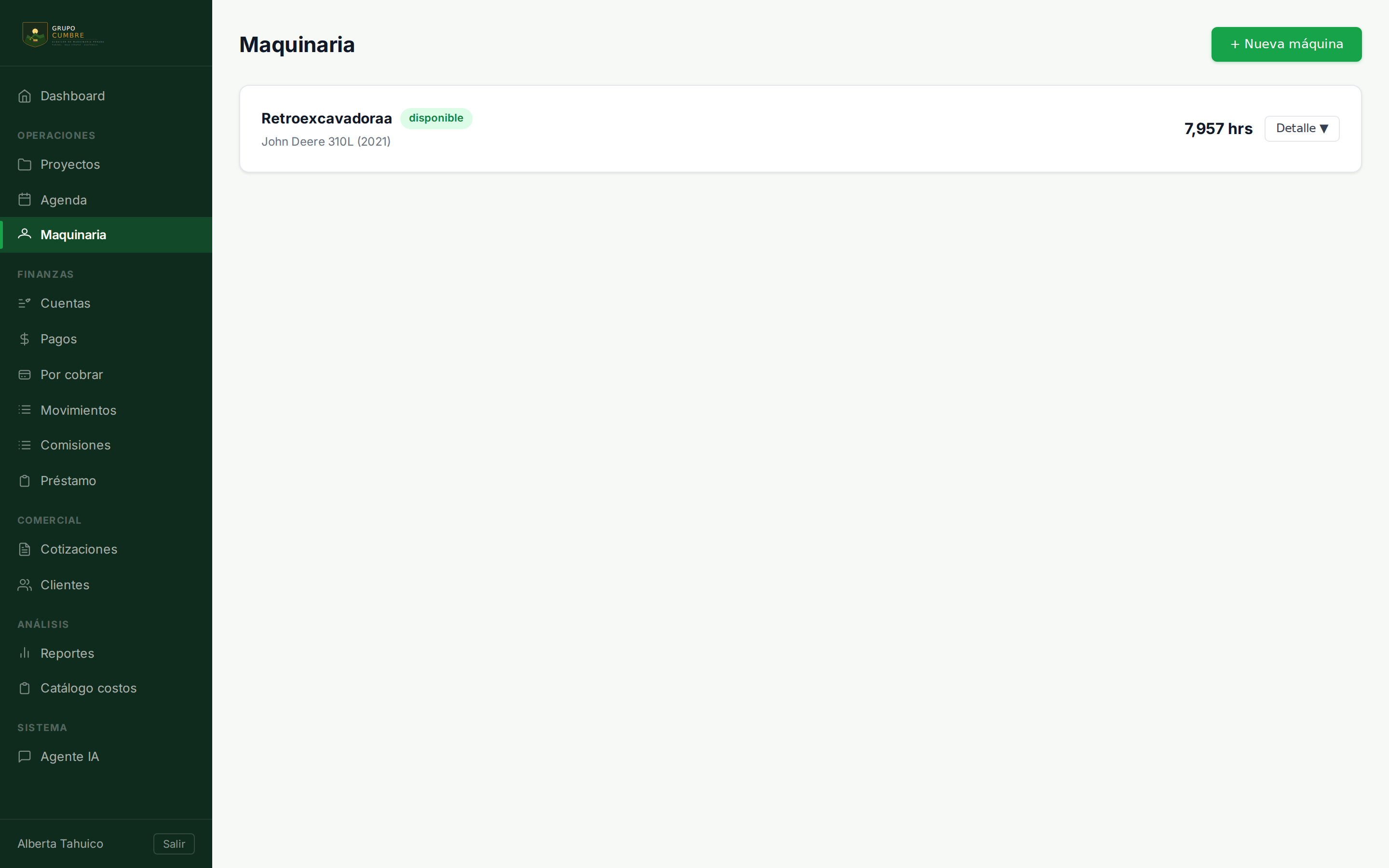 Control de maquinaria en MaquiTrack